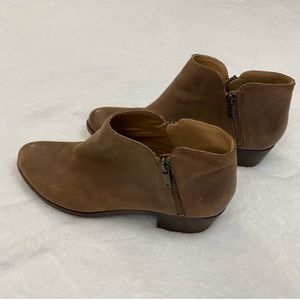 Lucky Brand Brown Leather Heel Ankle Booties Boots